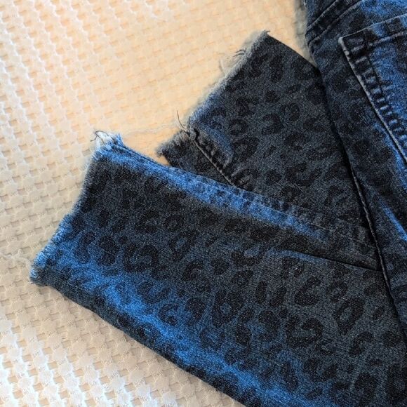 GAP Women's Dark Blue Leopard Print Skinny Jeans Leggings - Picture 10 of 11
